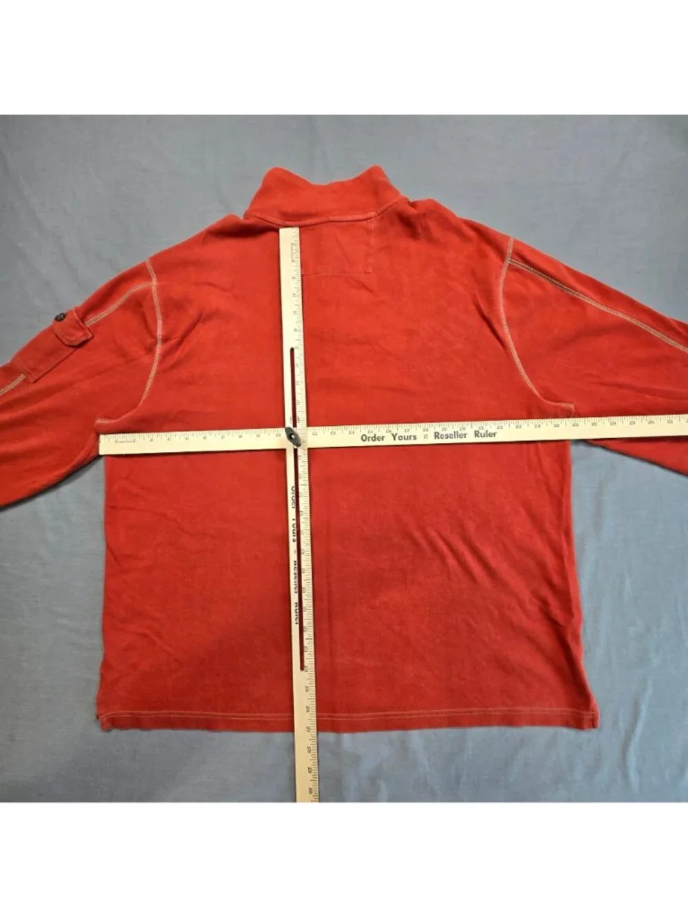 Banana Republic XXL Burnt Brick Red 100% Cotton Mock Neck Pullover Sweatshirt